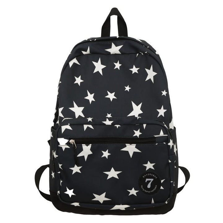 Star Print Casual School Backpack Kalsten