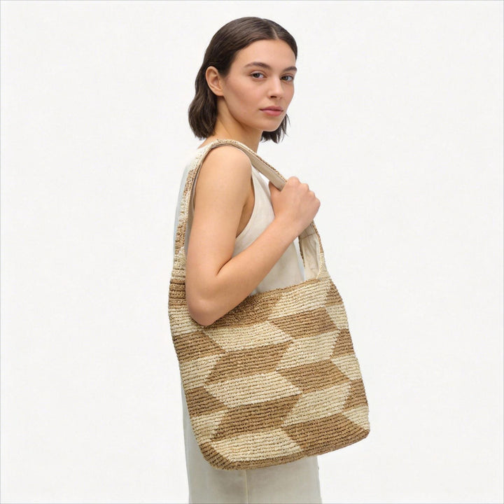 Stylish handbag made of natural weave Kalsten