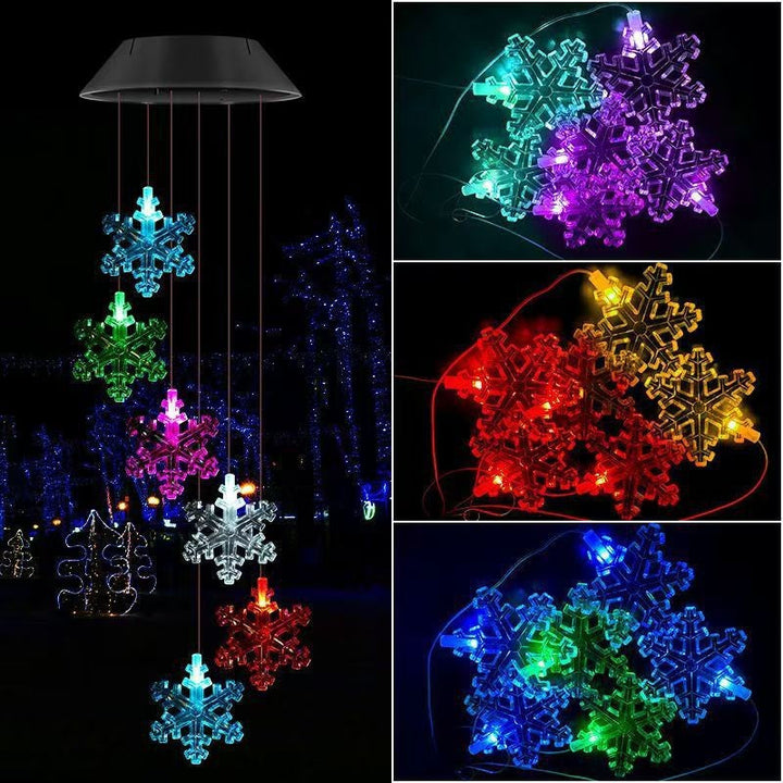 Solar-Powered Hanging Hummingbird LED Wind Chime With Color-Changing RGB Acrylic Birds And Weatherproof Top Kalsten