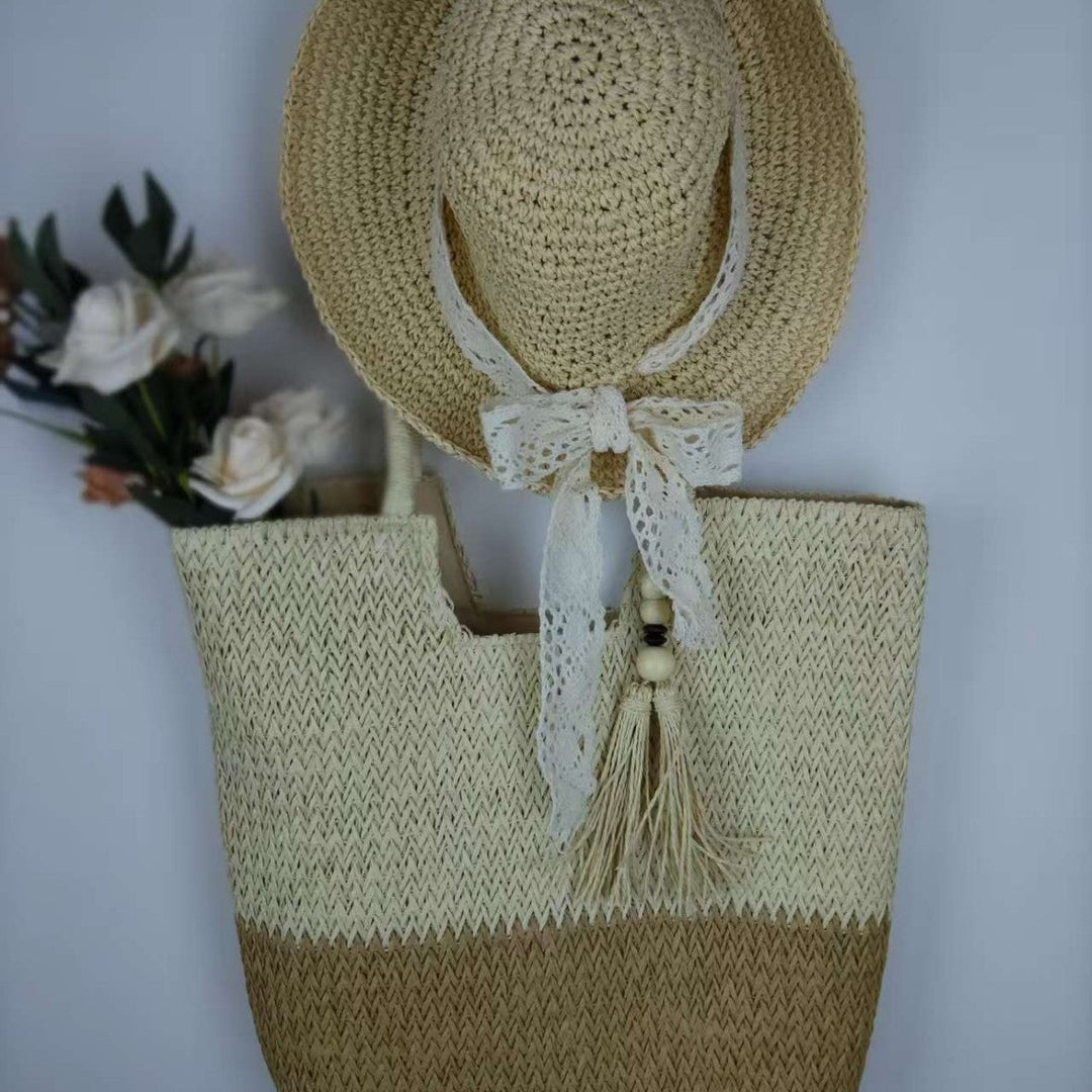 More elegant and stylish straw hat with lace band Kalsten