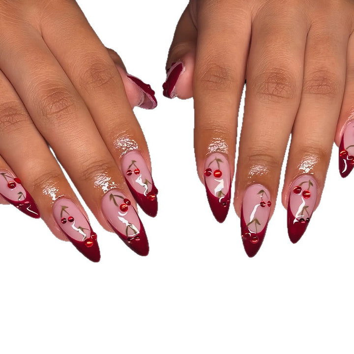 Artistic Cherry Blossom Press-On Nail Set Kalsten