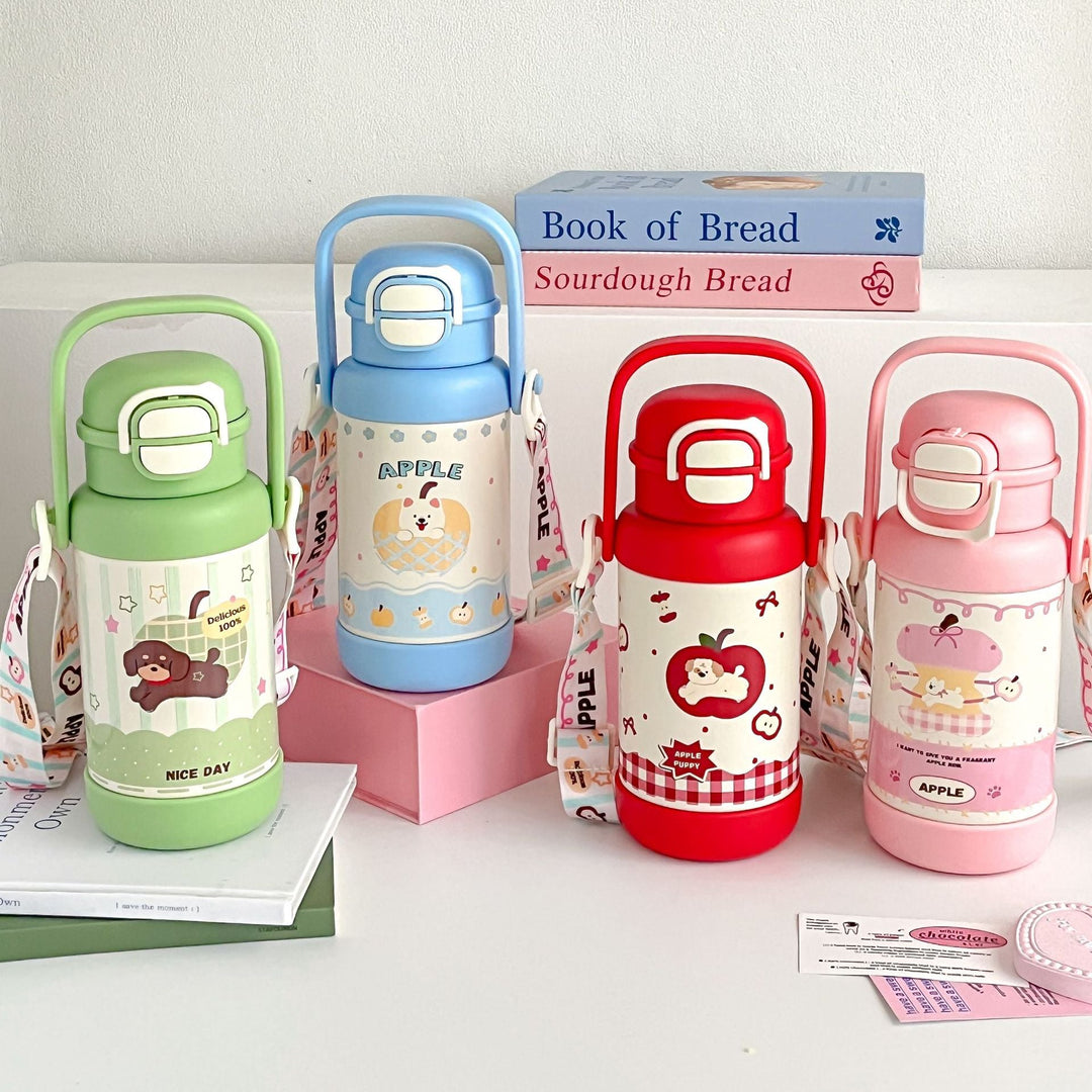 Women Insulated Drinking Bottle with Practical Carry Handle and Cute Design Kalsten