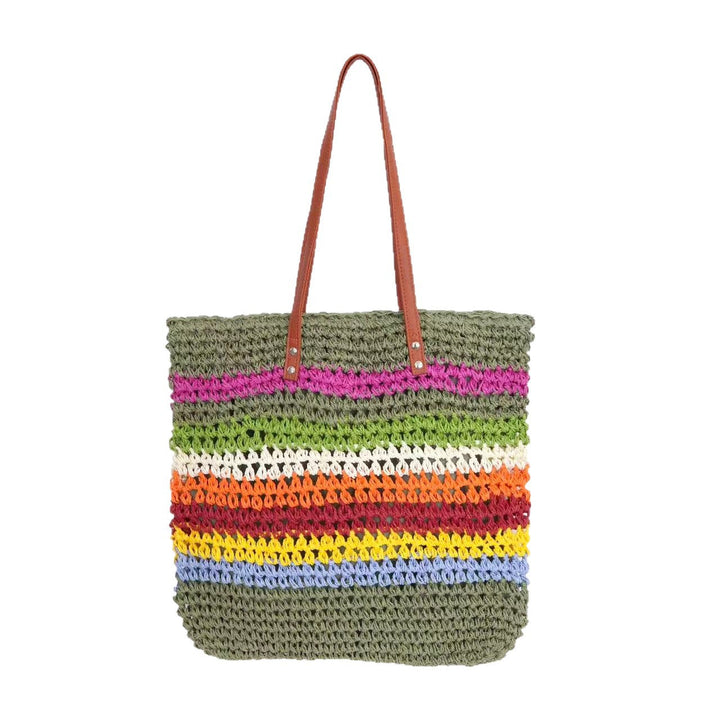 Braided tote bag with colorful gradient Kalsten