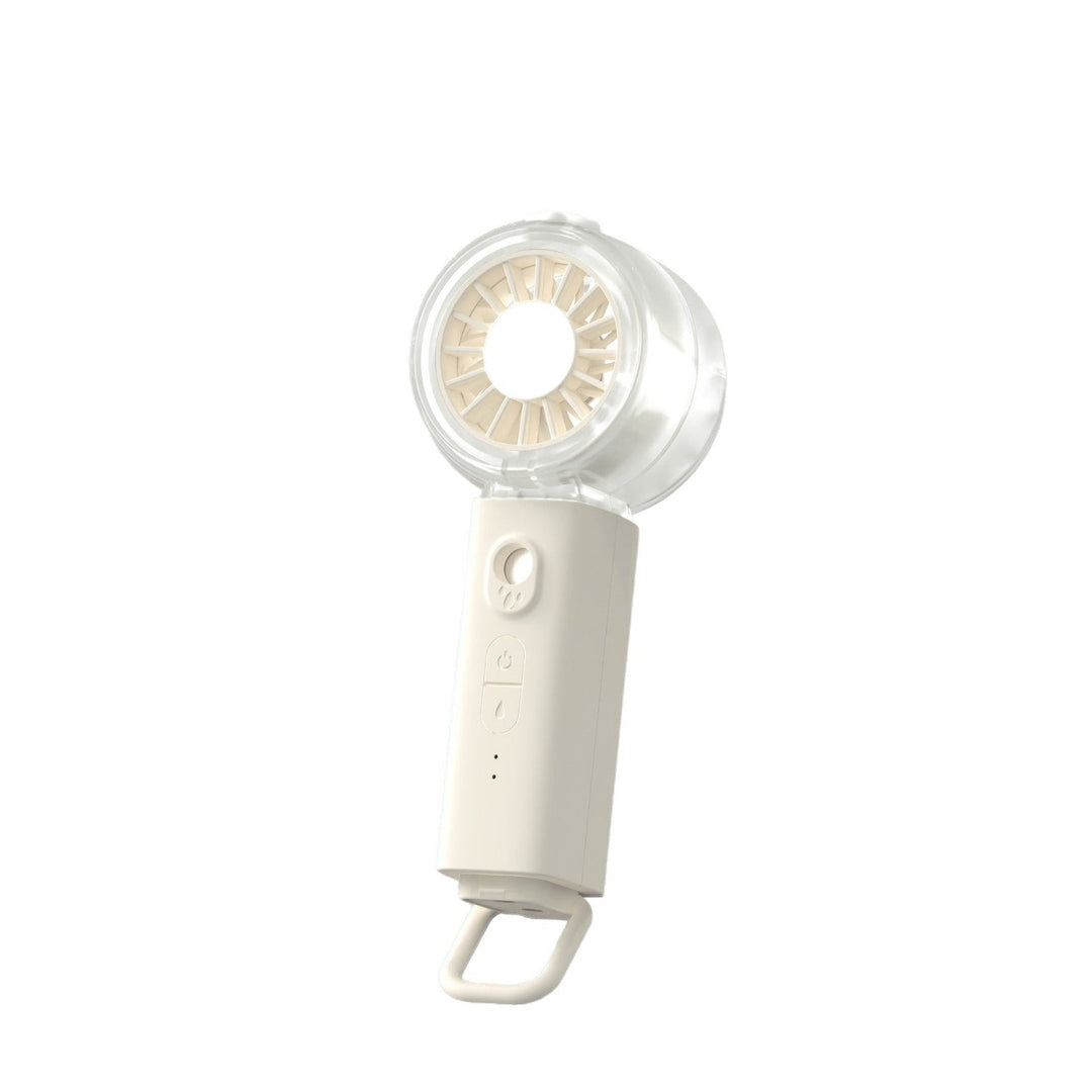 Cooling portable rechargeable handheld misting fan with foldable loop and adjustable multi-speed control Kalsten