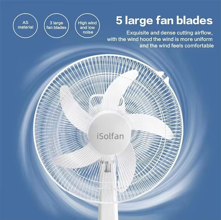 Ladies solar-powered table fan with remote control and variable speed regulation module Kalsten