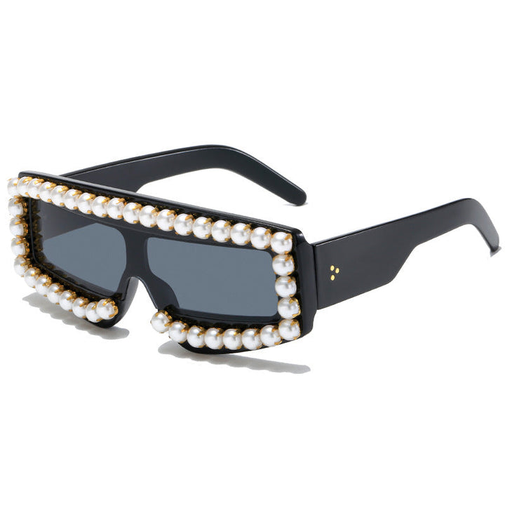 Women's fashionable sunglasses with pearl appliqués Kalsten