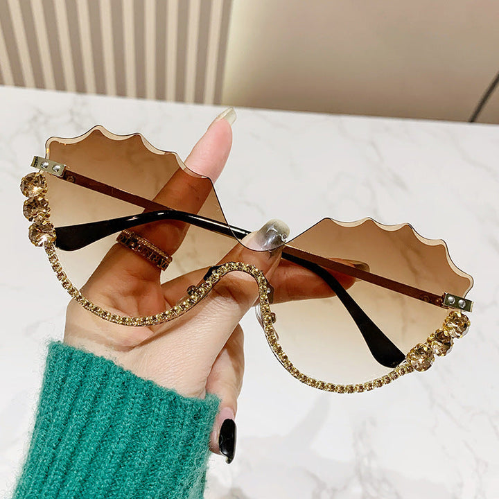 Women's extravagant sunglasses with sparkling accent and unique design Kalsten
