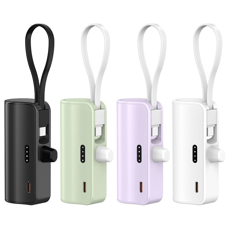 Portable power bank with integrated charging cable and compact design Kalsten