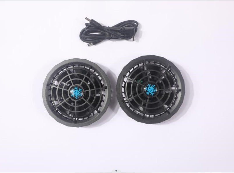 Unisex portable double USB cooling station with integrated power bank and USB charging adapter Kalsten