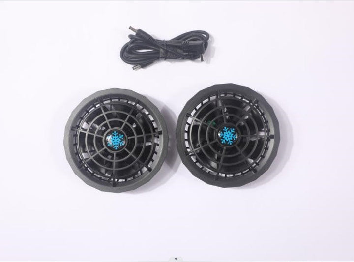 Unisex portable double USB cooling station with integrated power bank and USB charging adapter Kalsten