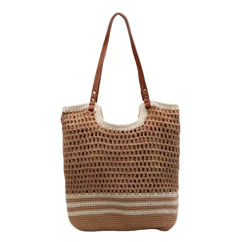 Handwoven beach bag with special details Kalsten