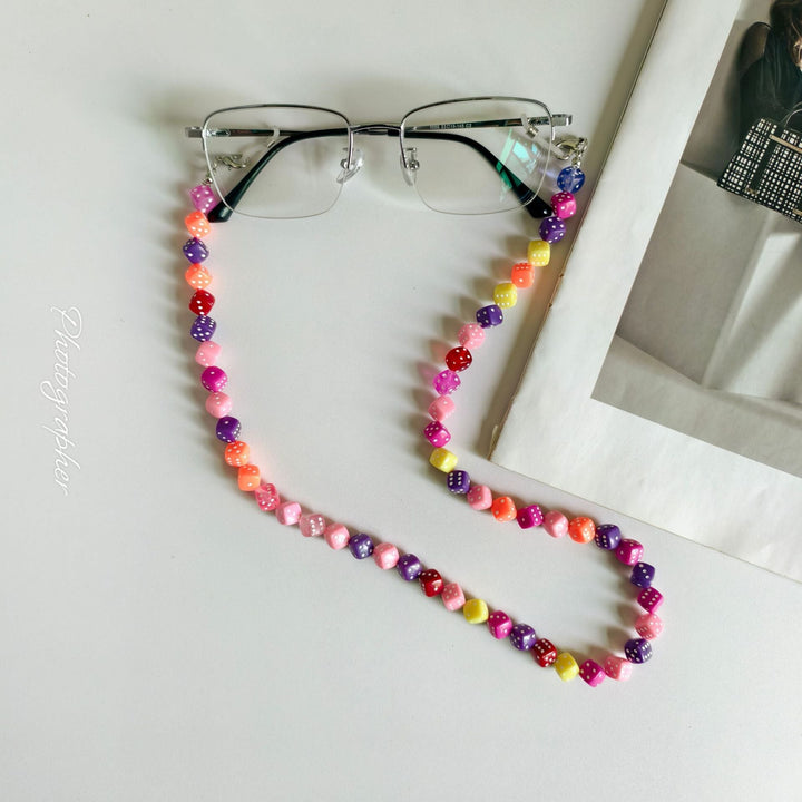 Fashionable Glasses Chain Made of Colorful Beads Kalsten