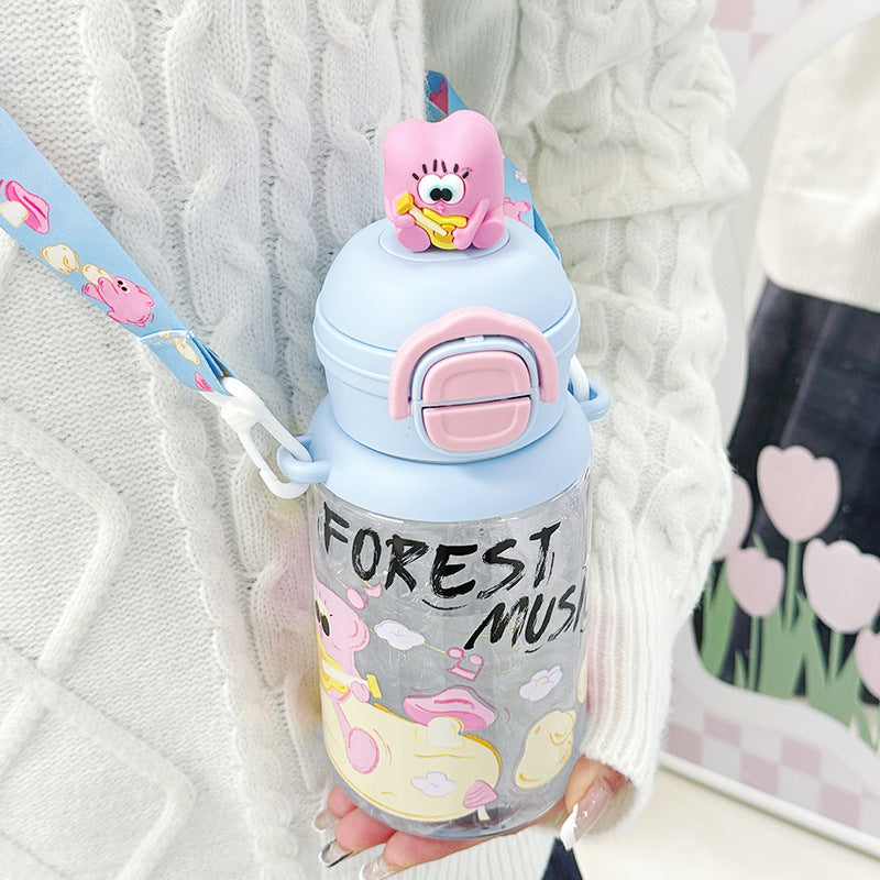 Ladies Insulated Water Bottle with Interactive Animal Head Lid Kalsten