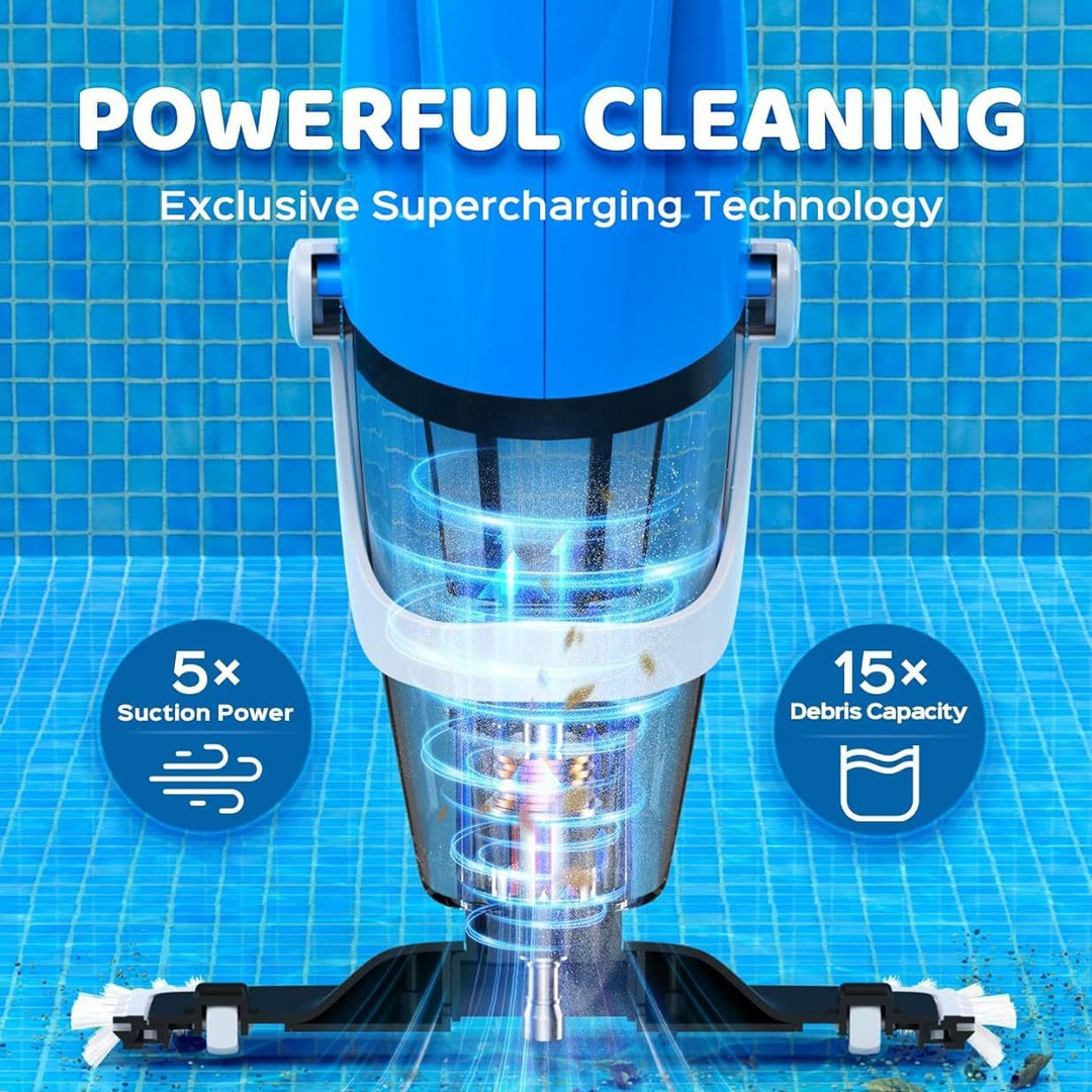 Advanced robotic pool vacuum with cyclonic suction and high debris capacity Kalsten