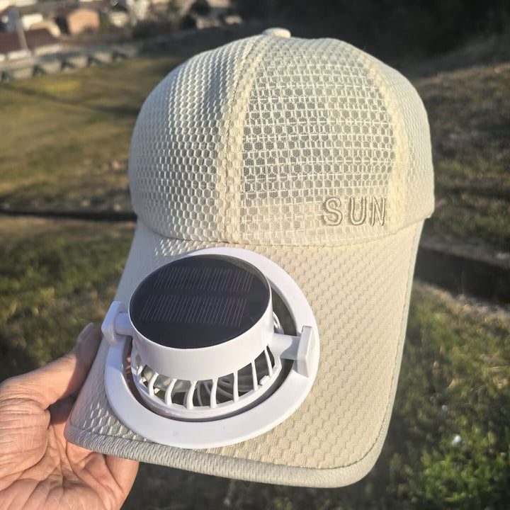 Ventilated baseball cap with detachable rechargeable fan Kalsten