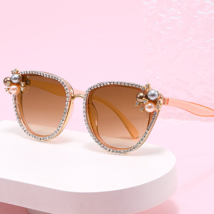 Ladies glamorous sunglasses with pearl and crystal decoration Kalsten