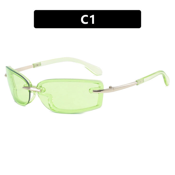 Women's fashionable sunglasses in futuristic design and transparent frame Kalsten