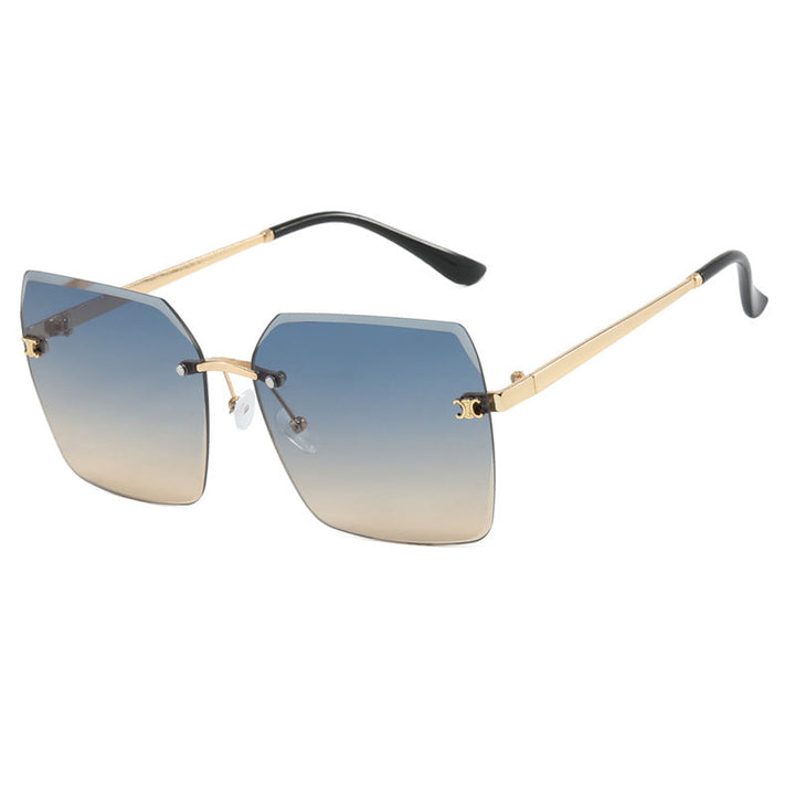 Women's square sunglasses in modern design with delicate metal frame Kalsten