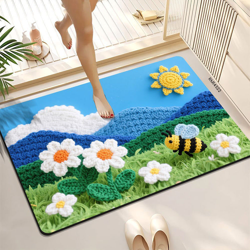 Cozy Winter-Themed Bath Mat Kalsten