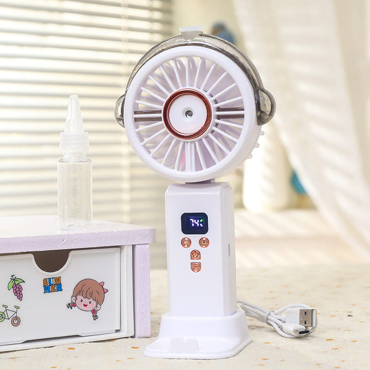 Women portable spray fan with LCD display Kalsten