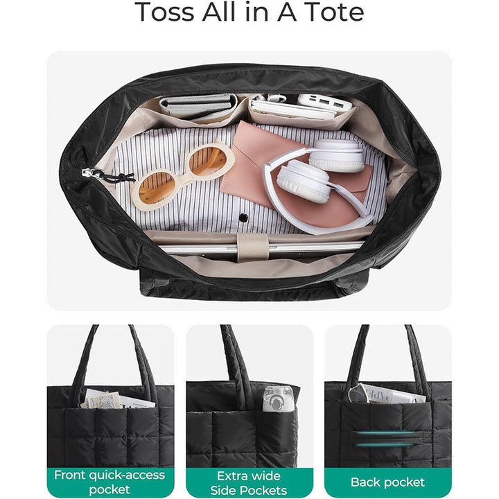 Padded tote bag with comfortable interior organizer Kalsten