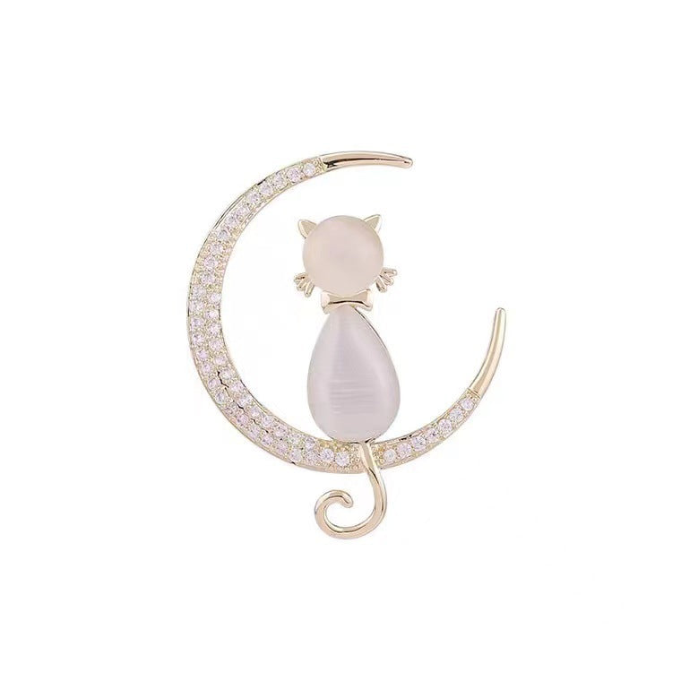 Elegant Cat Brooch Kalsten