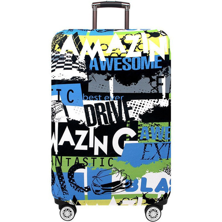 Unisex hard shell trolley with eye-catching marble print, telescopic handle and impact-resistant construction Kalsten