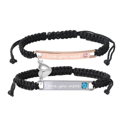 BowLift | Personalized Magnetic Heart Love Bracelet Set