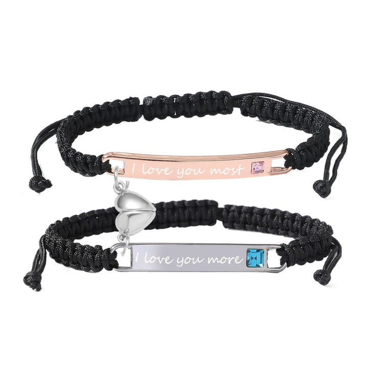 Kalsten | Personalized Magnetic Heart Love Bracelet Set