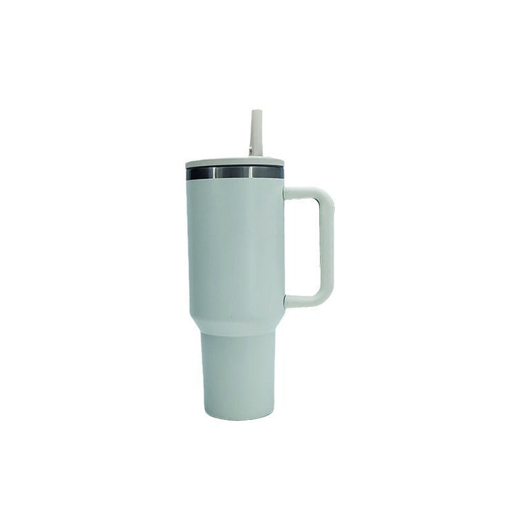 Women's insulated mug with sturdy handle and straw Kalsten