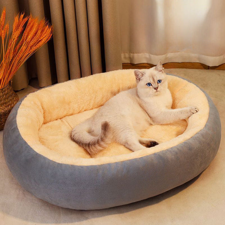 Plush Ergonomic Dog Bed