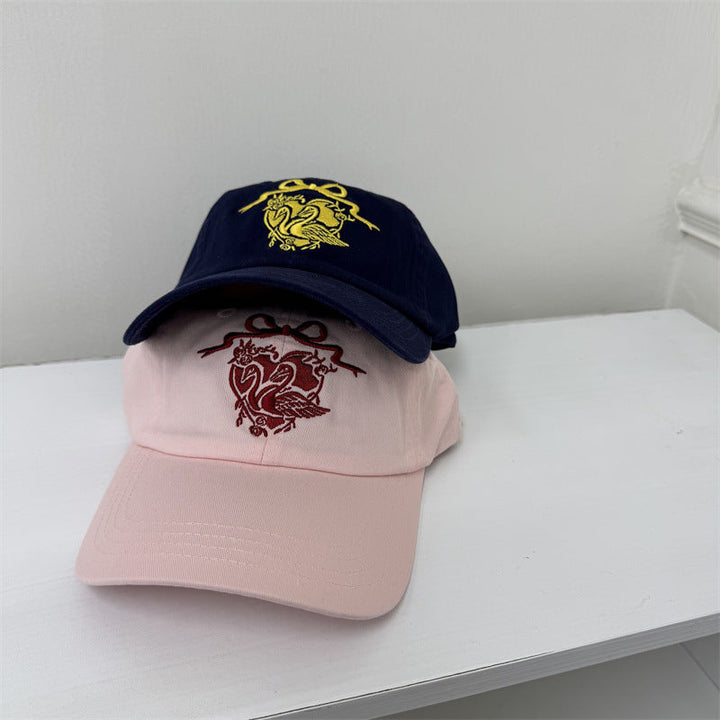 Women's Embroidered Swan-Themed Baseball Cap Kalsten