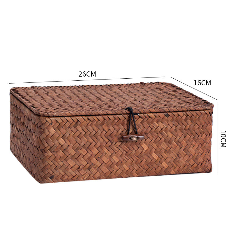Handwoven Storage Box with Lid Kalsten