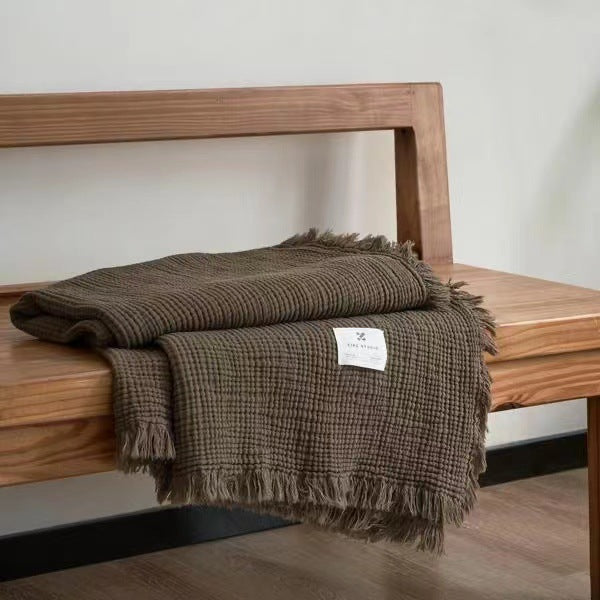 Women's cozy waffle textured blanket Kalsten
