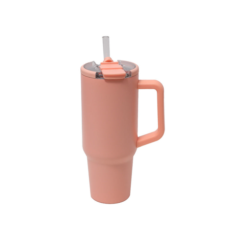 Women's insulated cup with handle and straw Kalsten