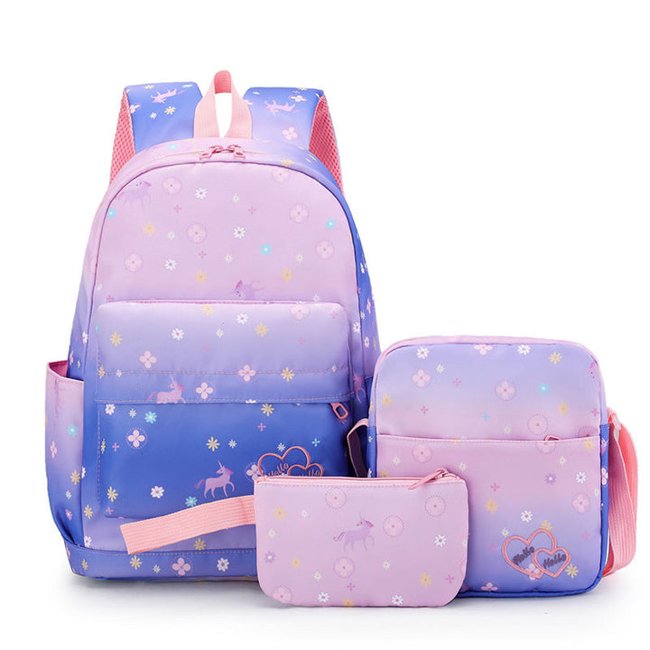 Cute Multi-Pocket School Backpack Set Kalsten