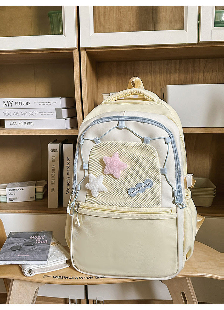 Creative Star-Embellished School Backpack