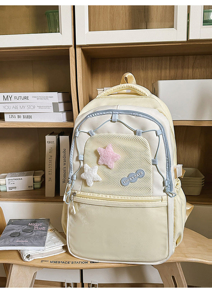 Creative Star-Embellished School Backpack