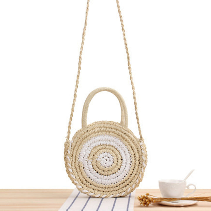 Round Bast Crossbody Bag with Spiral Design Kalsten