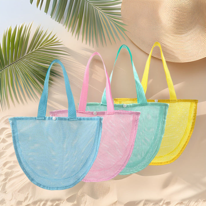 Durable mesh beach bag with wide straps Kalsten