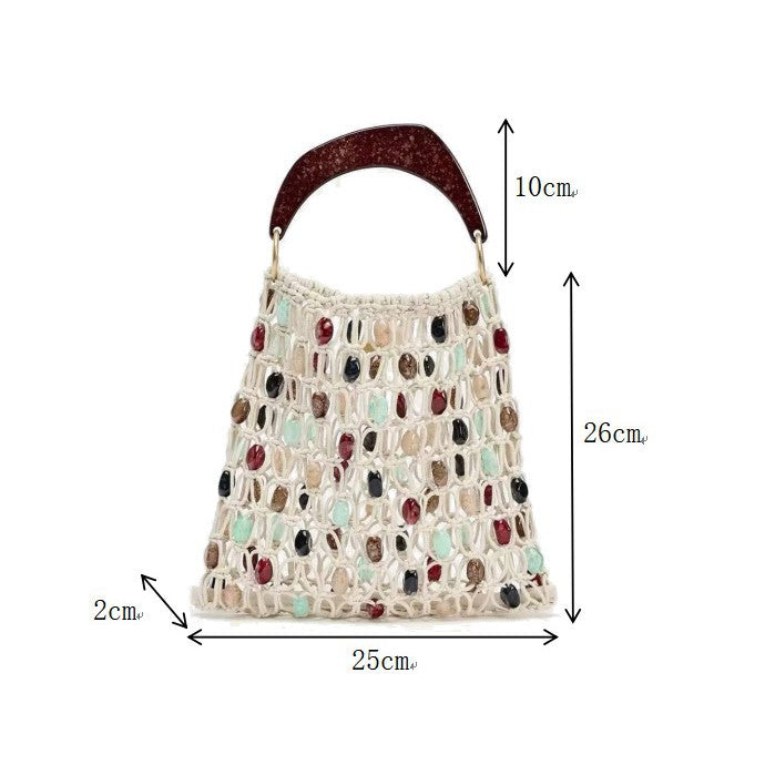 Exclusive Macrame Bag with Jewelry Details Kalsten