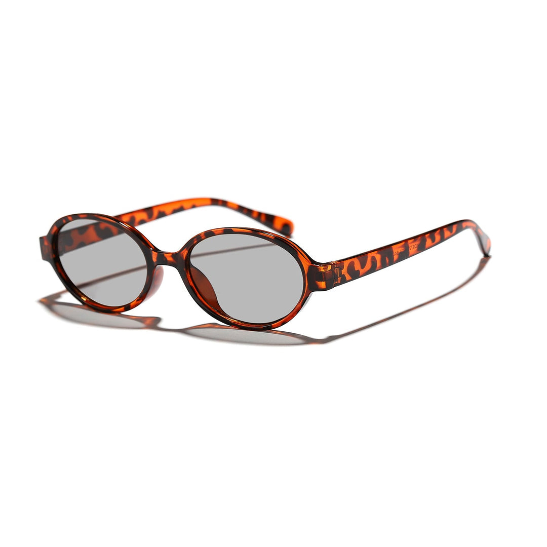 Women's fashionable oval sunglasses with animal pattern Kalsten