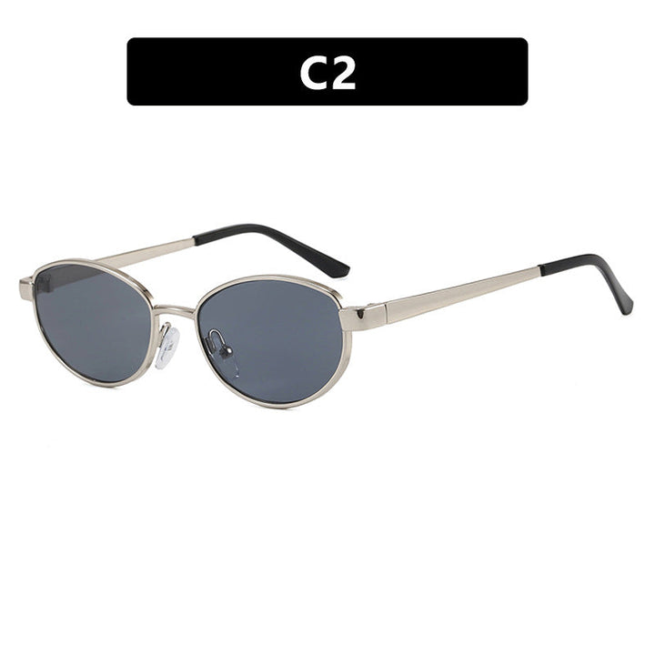 Women's fashionable sunglasses in an elegant oval design with a high-quality metal frame Kalsten