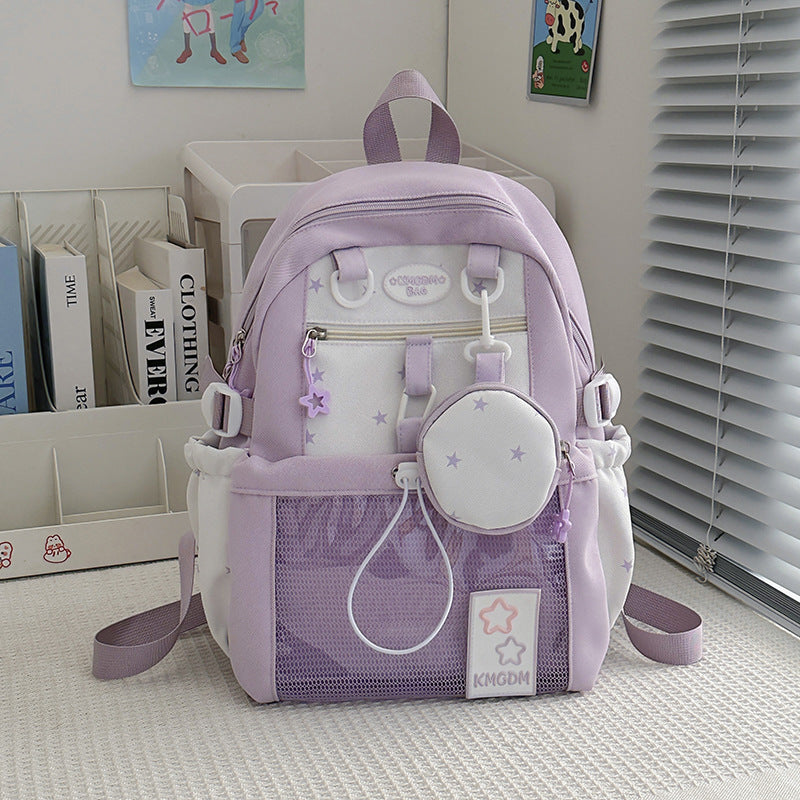 Playful Star-Embellished School Backpack
