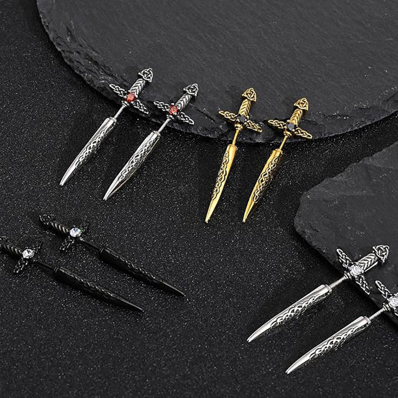 Gothic Sword-Shaped Earrings Kalsten