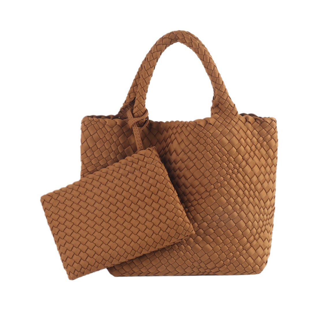 Braided Handbag with Removable Clutch Kalsten