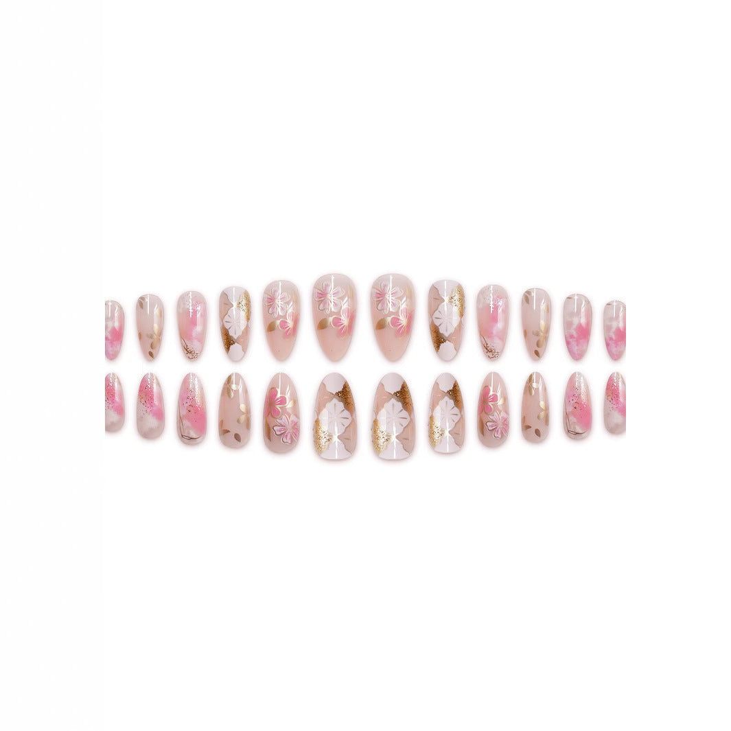 Floral Elegant Press-On Nail Art Set Kalsten