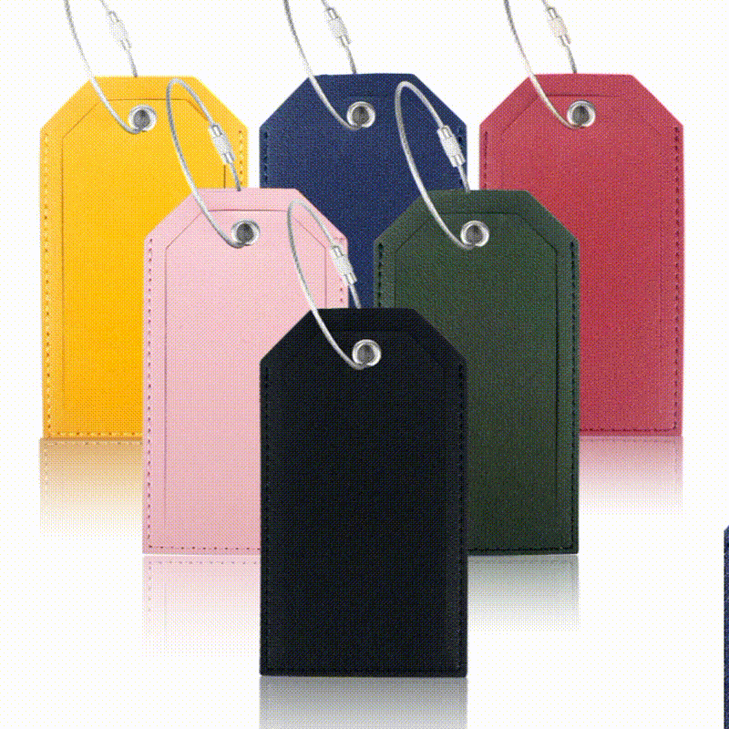 Women’s luggage tag made of durable leather with stainless steel closure Kalsten