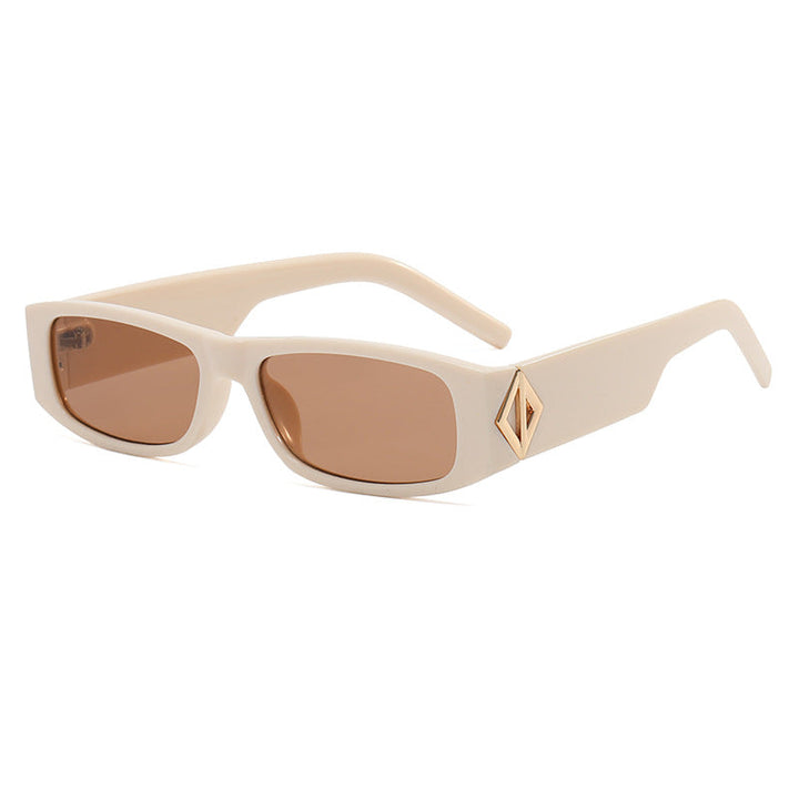 Women's fashionable rectangular sunglasses with stylish metal application Kalsten