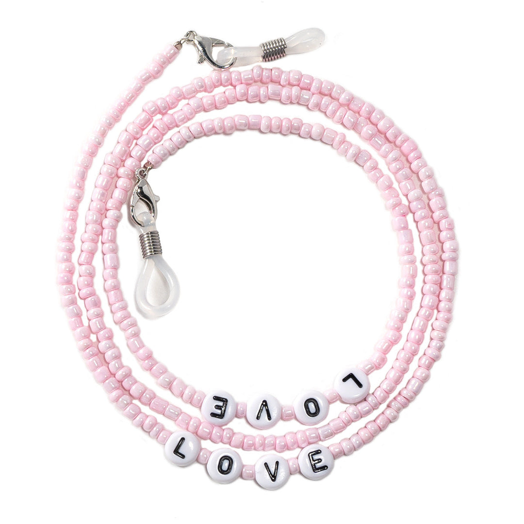 Love-themed Beaded Eyewear Chain Kalsten